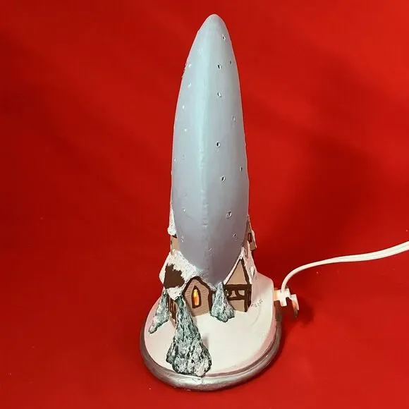 Gare Ceramic Silent Night Moon Scenic Christmas Winter‎ Snow Church  W/ Light #3 - Picture 9 of 16